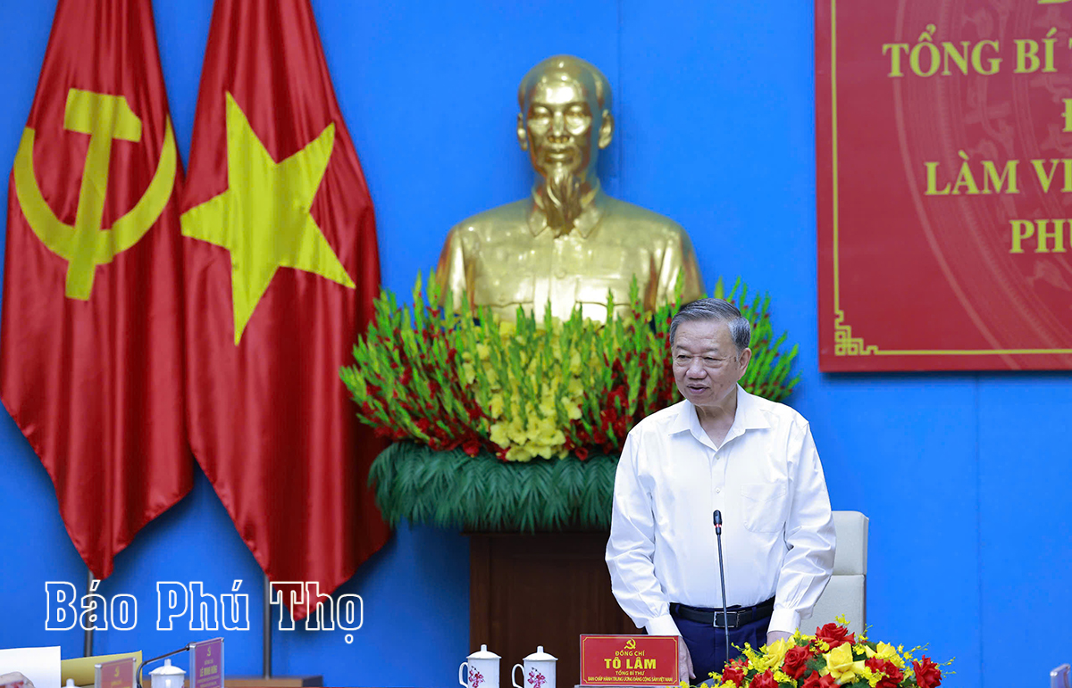 Tổng Bí thư Tô Lâm làm việc với Ban Thường vụ Tỉnh ủy Phú Thọ, Vĩnh Phúc, Hòa Bình Tổng Bí thư Tô Lâm làm việc với Ban Thường vụ Tỉnh ủy Phú Thọ, Vĩnh Phúc, Hòa Bình